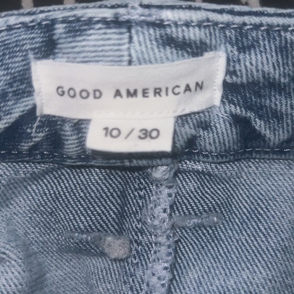 Good American Blue A-Line Denim Skirt Sz 10 - Picture 4 of 5